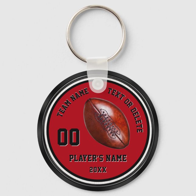 Cheap Football Team Gifts, Personalized Keychains (Front)