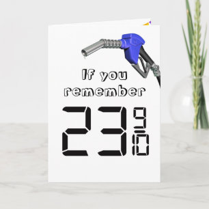 Cheap Gas Price Birthday Humour Card