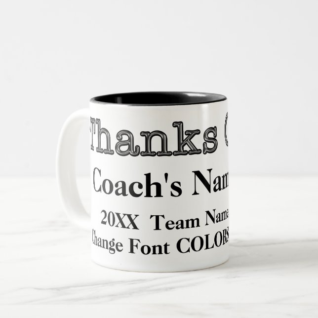 Cheap Gifts for Coaches, PERSONALIZED, Coach Mugs (Front Left)