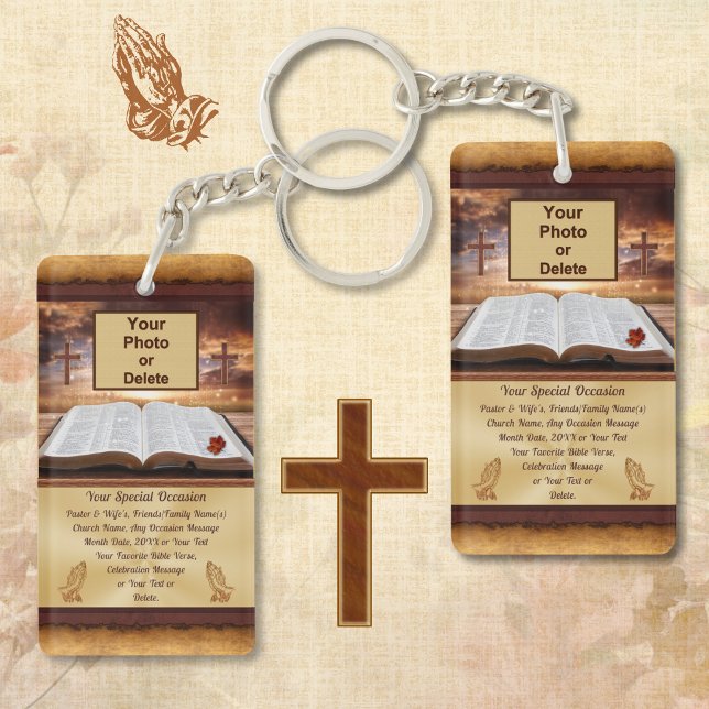 Cheap Gifts for Pastors, Church Anniversary Favour Keychain (2 Sided Acrylic, Christian Keychains. Cheap Christian Gifts. Pastor Anniversary Gifts. Appreciation.)