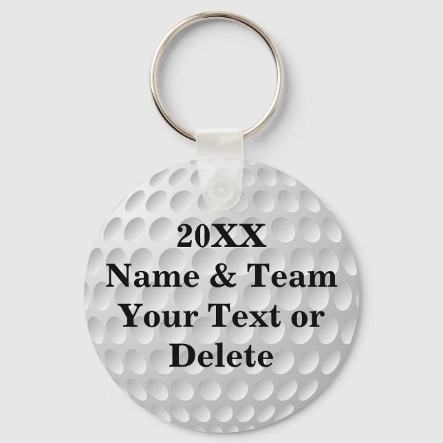 Cheap Golf Party Favours PERSONALIZED Keychain (Front)