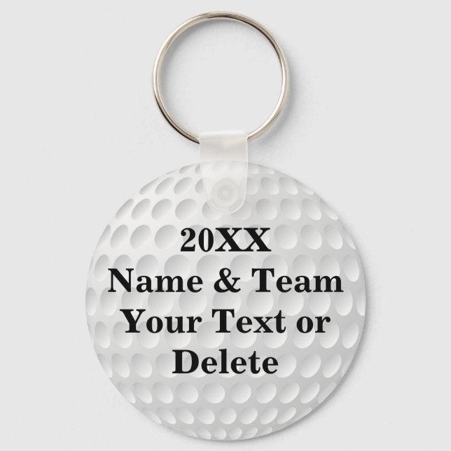 Cheap Golf Party Favours PERSONALIZED Keychain (Front)