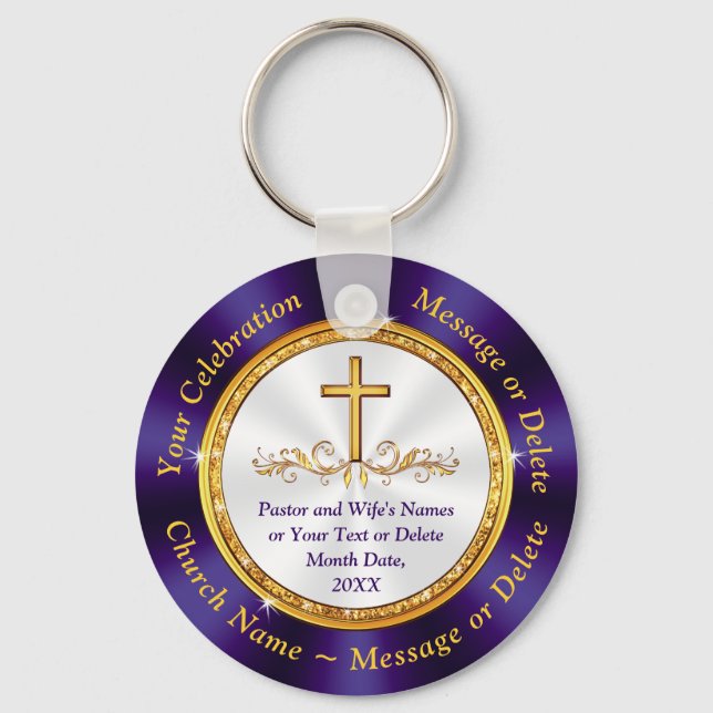 Cheap Gorgeous Custom, Church Anniversary Favours Keychain (Front)