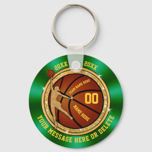 Cheap Green and Gold Basketball Gifts for Girls Keychain