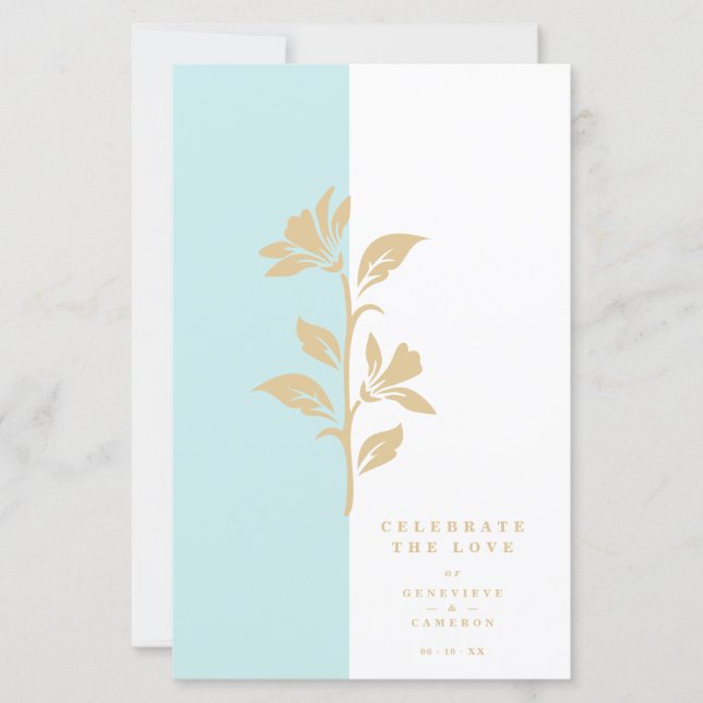 Cheap Modern Bicolor Gold Effect Fancy Flower (Front)