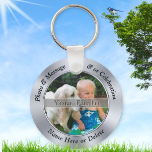 Cheap Personalised Keyrings, Your PHOTO and TEXT Keychain