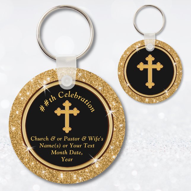 Cheap Personalized Cross Favors for Any Occasion Keychain (Inexpensive gifts for church members, congregation, Volunteers. Christian party favors for adults. )