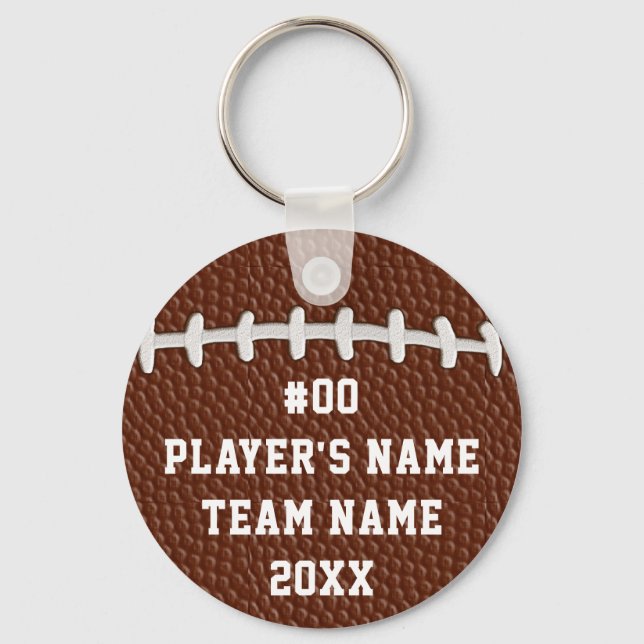 Cheap Personalized Football Gifts for Players BULK Keychain (Front)