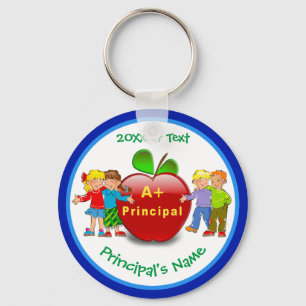 Cheap Personalized Gift for Principal, Name, Year Keychain