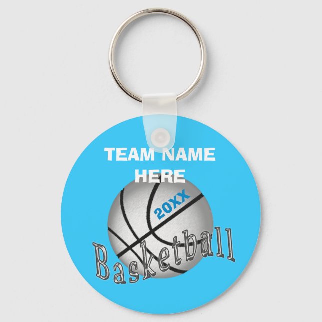 CHEAP Personalized Gifts for Girls Basketball Team Keychain (Front)