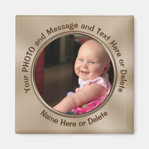 Cheap Personalized Photo Magnets, Square or Round Magnet