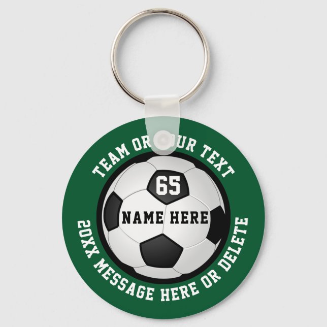 Cheap Personalized Soccer Team Gifts for Boys Keychain (Front)