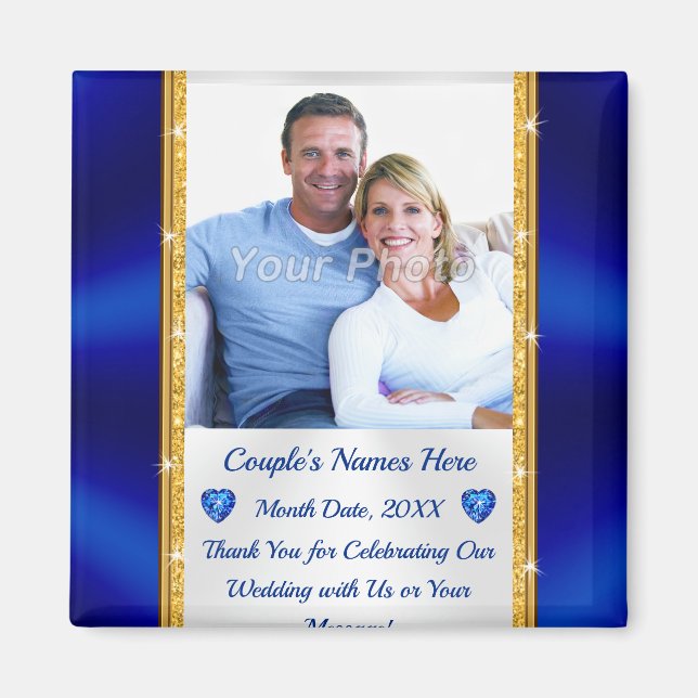 Cheap Personalized Wedding Favours with Your PHOTO Magnet (Front)