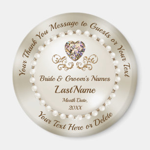 Cheap Personalized, Wedding Thank You Magnets,  Magnet