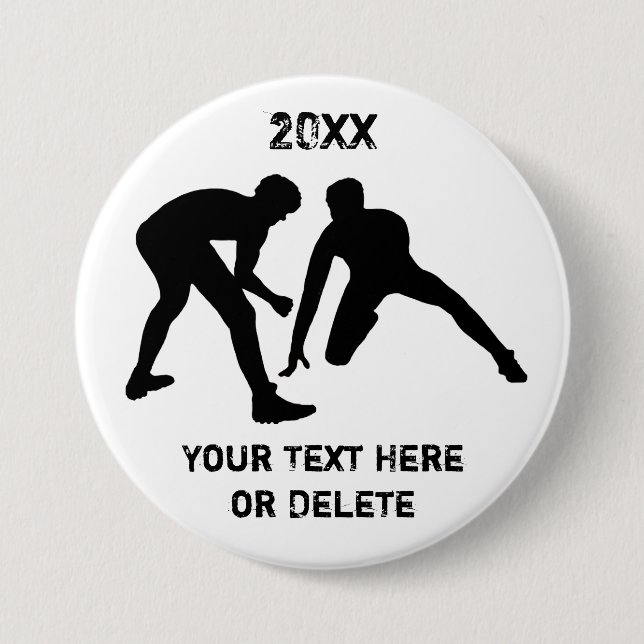 Cheap Personalized Wrestling Gifts, Wrestlers Pins (Front)