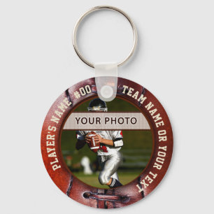 Cheap Photo, Personalize Football Keychains