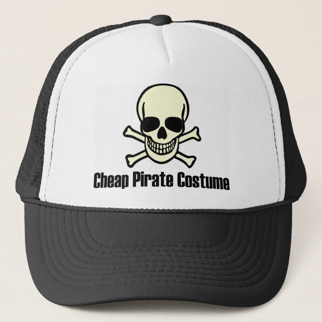 Cheap Pirate Costume Trucker Hat (Front)