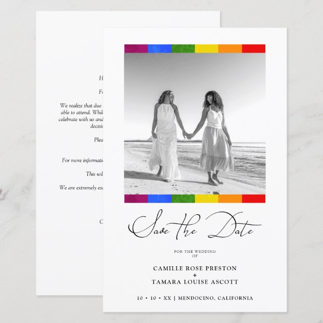 Cheap Pride Rainbow Flag Lesbian Gay Wedding  (Front/Back)