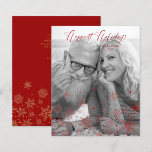 Cheap Red Christmas Snowflakes Happiest Holidays