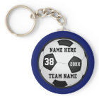Cheap Soccer Keychains Your Colours , 4 Text Boxes