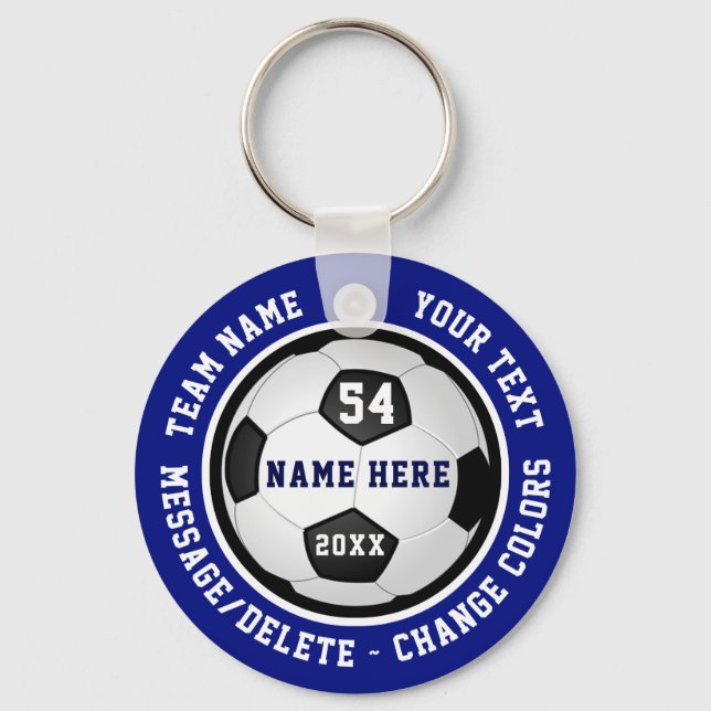 Cheap, Soccer Party Favours Ideas, Personalized Keychain (Front)
