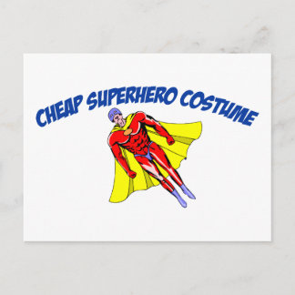 Cheap Superhero Costume Postcard