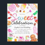 Cheap Sweet Celebration Kids Candyland Birthday Flyer<br><div class="desc">Cute Sweet Celebration Candy Land Kids Candyland Birthday Invitation</div>