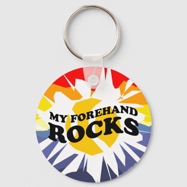 Cheap tennis keychains with ball slogan or saying (Front)
