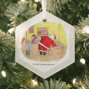 Cheap Toy hexagon glass ornament