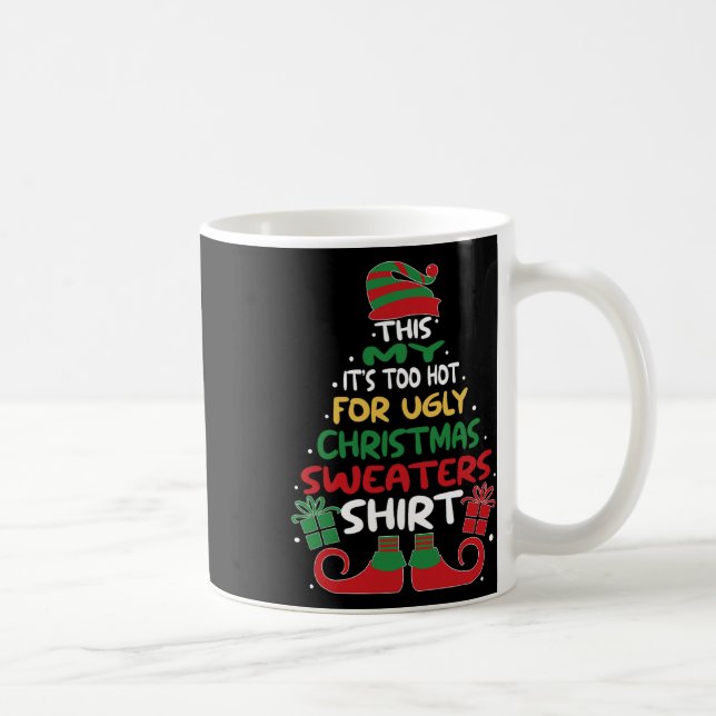 Cheap Ugly Christmas Sweaters Funny Xmas Men Women Coffee Mug (Right)