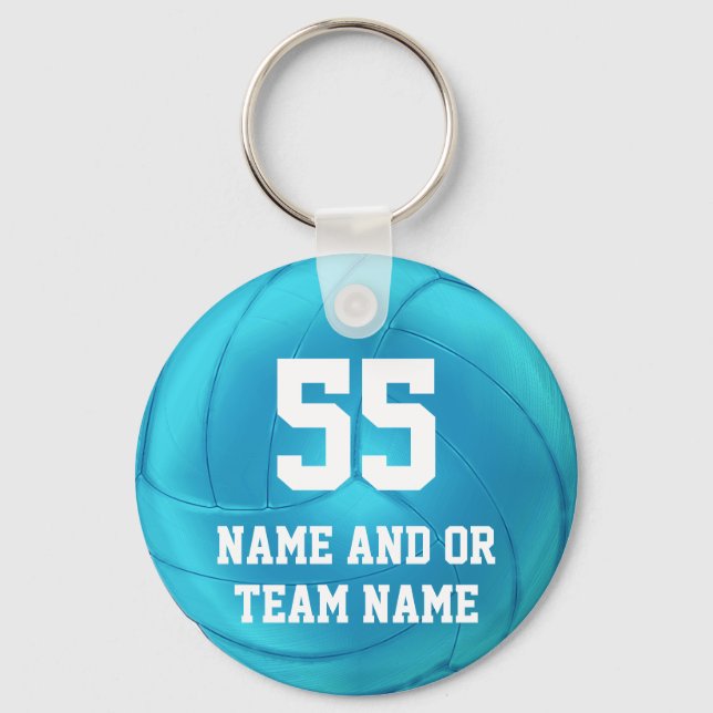 CHEAP Volleyball Team Gifts Your NUMBER and NAME Keychain (Front)