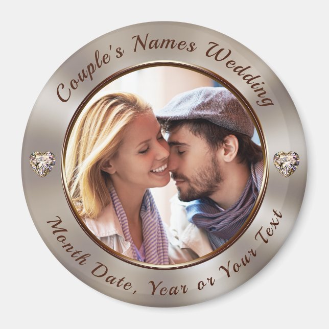 Cheap Wedding Favors for Guests or Bridal Shower Magnet (Front)