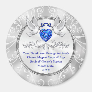 Cheap Wedding Party Favours, Love Birds and Heart Magnet