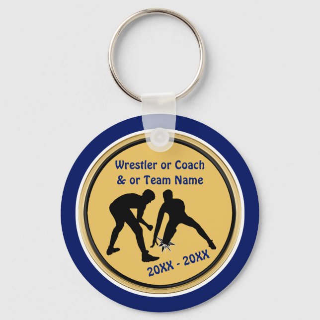 Cheap Wrestling Party Favors, Wrestlers or Coaches Keychain (Front)