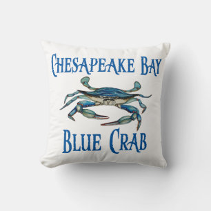 Cheapake Bay Blue Crab Throw Pillow