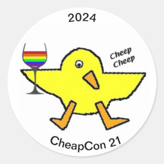 cheapcon 21 button classic round sticker