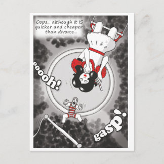 'Cheaper & Quicker Than Divorce' Postcard