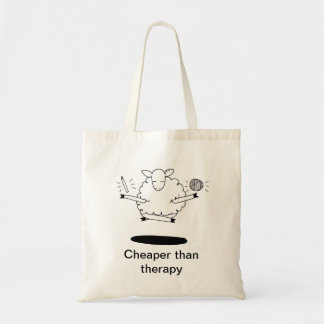 Cheaper than therapy tote bag