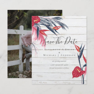 CHEAPEST PHOTO Save Dates Pampas Grass Tropical