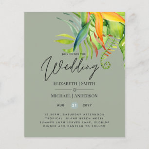Cheapest Tropical Leaves Wedding Luau Reception