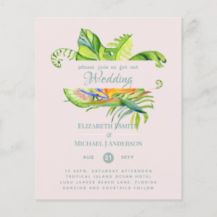 Cheapest Tropical Leaves Wedding Luau Reception