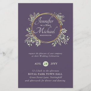 CHEAPEST Wedding Invitation Greenery Wreath BUDGET