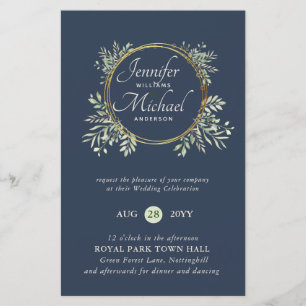 CHEAPEST Wedding Invitation Greenery Wreath BUDGET