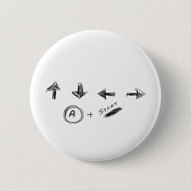 Cheat Code 2 Inch Round Button (Front)