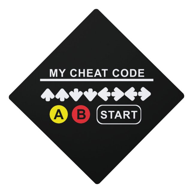 Cheat Code Graduation Cap Topper (Front)