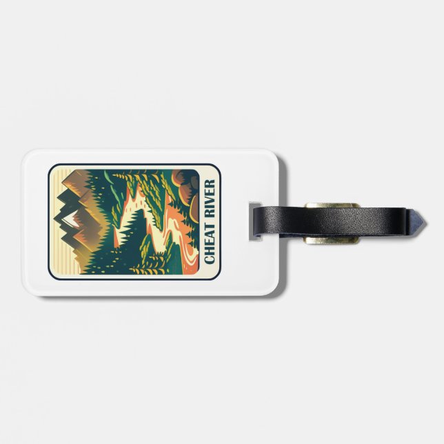 Cheat River West Virginia Colours Luggage Tag (Back Horizontal)
