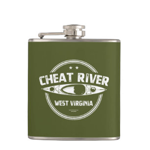 Cheat River, West Virginia Hip Flask
