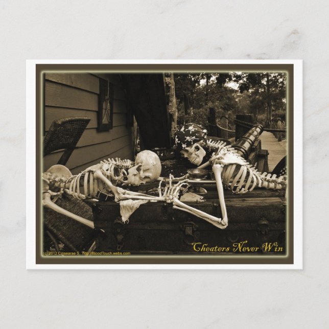 Cheaters Never Win Postcard (Front)