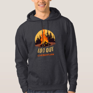Cheboygan Michigan Campfire Hoodie
