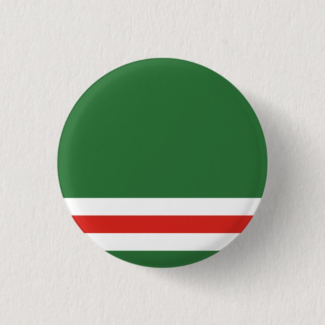 Chechen Republic of Ichkeria Flag 1 Inch Round Button (Front)